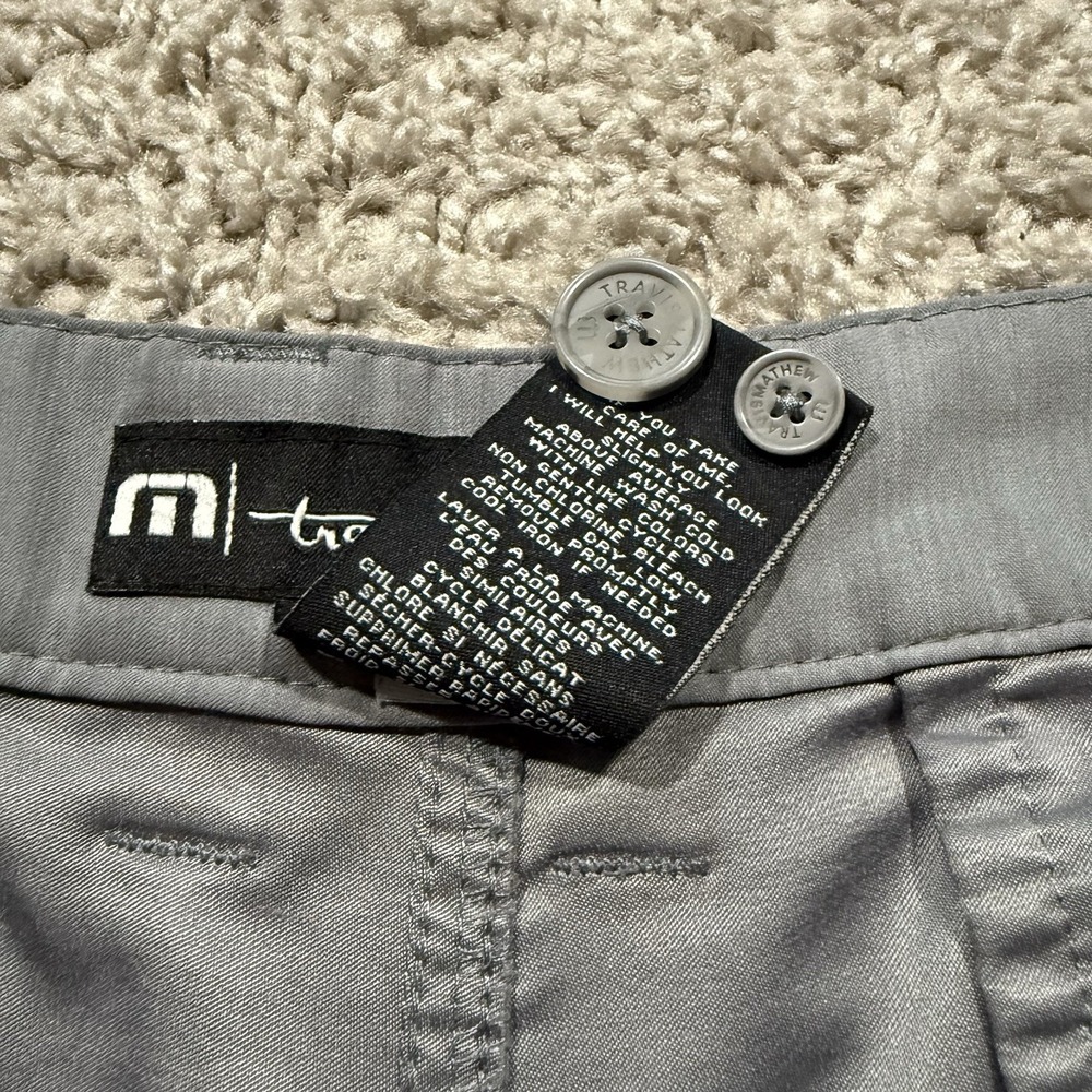 Travis Mathew Men's Golf Shorts SZ 38 Gray Slash Pockets Stretch - Picture 5 of 11
